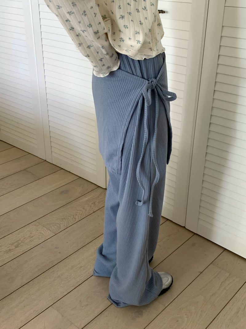 Buckle - Korean Women Fashion - #momslook - Soft Rib Wrap Pants - 5
