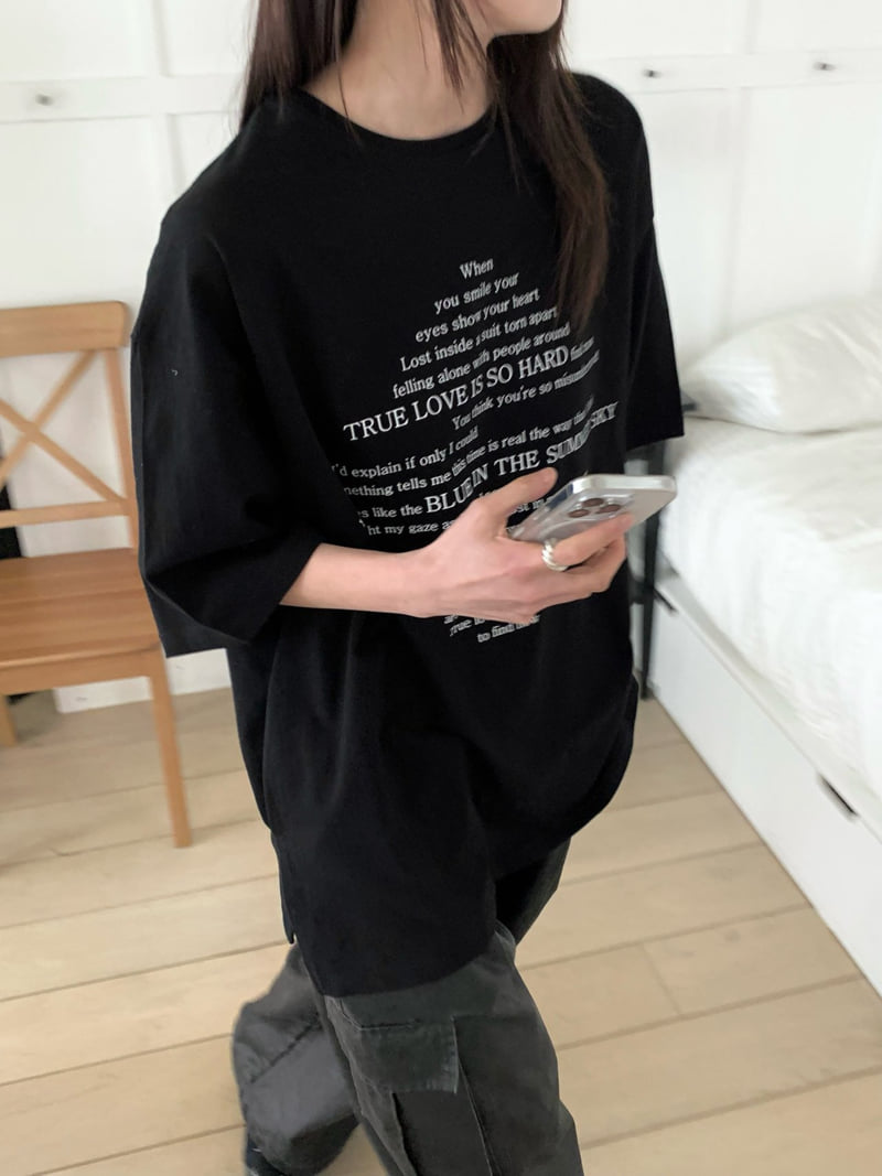 Buckle - Korean Women Fashion - #momslook - Hard Lettering Box Tee - 8