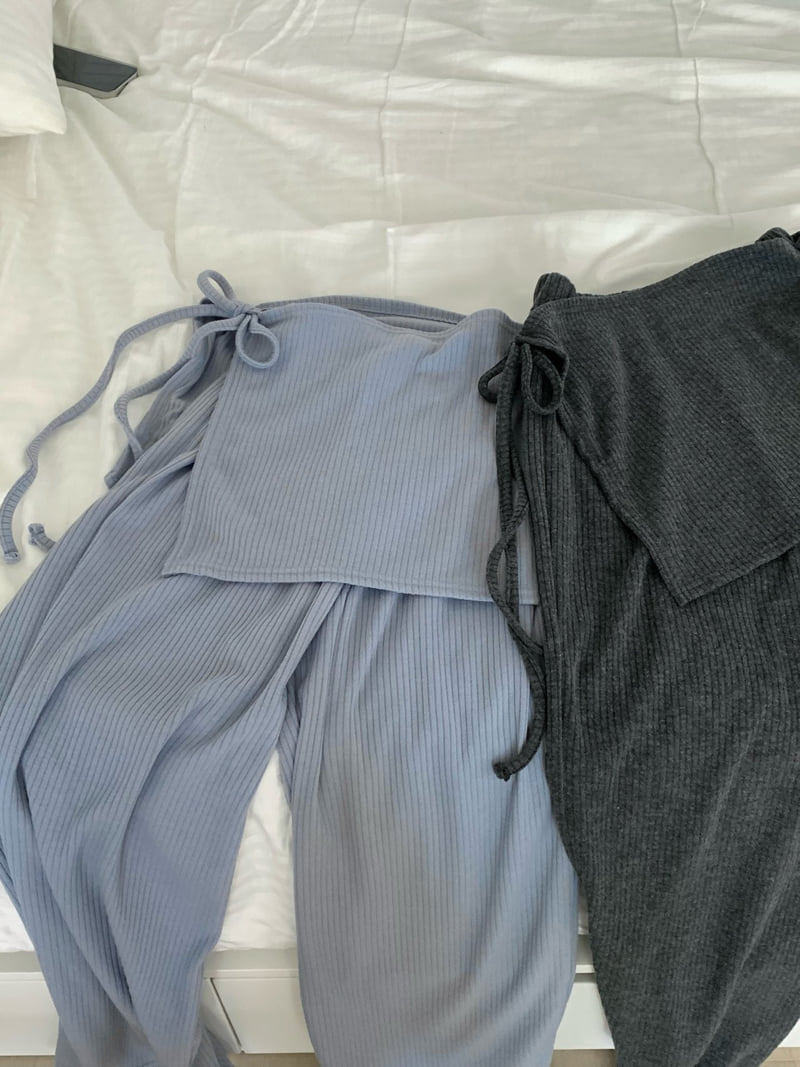 Buckle - Korean Women Fashion - #romanticstyle - Soft Rib Wrap Pants