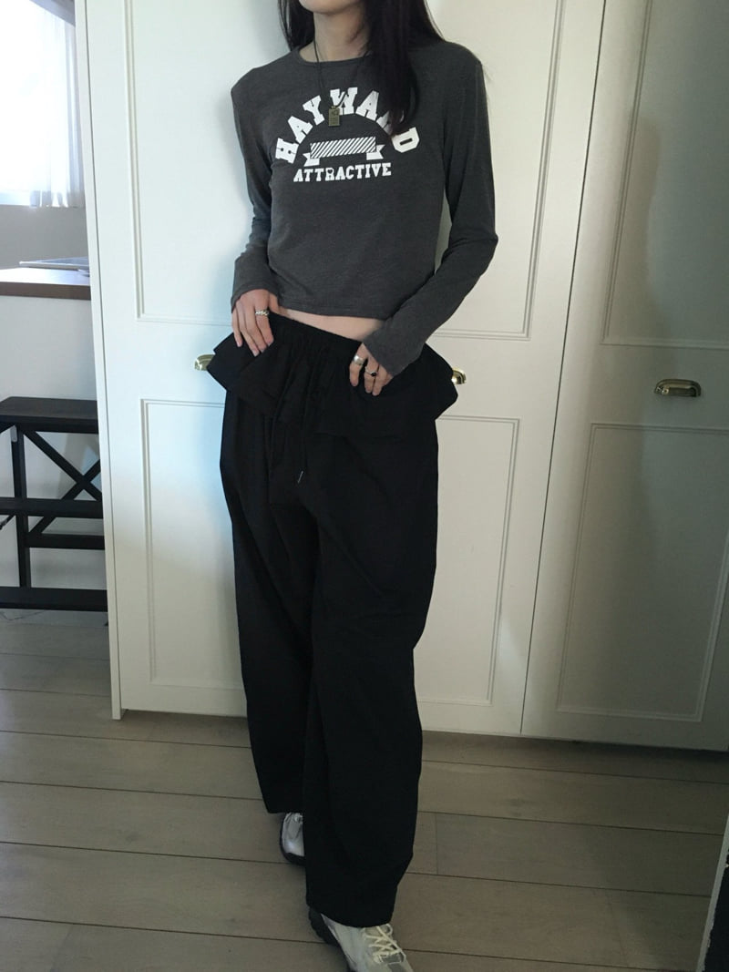 Buckle - Korean Women Fashion - #shopsmall - Frill Wide Pants - 6