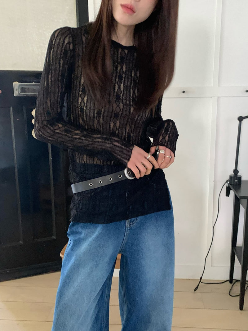 Buckle - Korean Women Fashion - #shopsmall - Margaret Lace Tee - 5