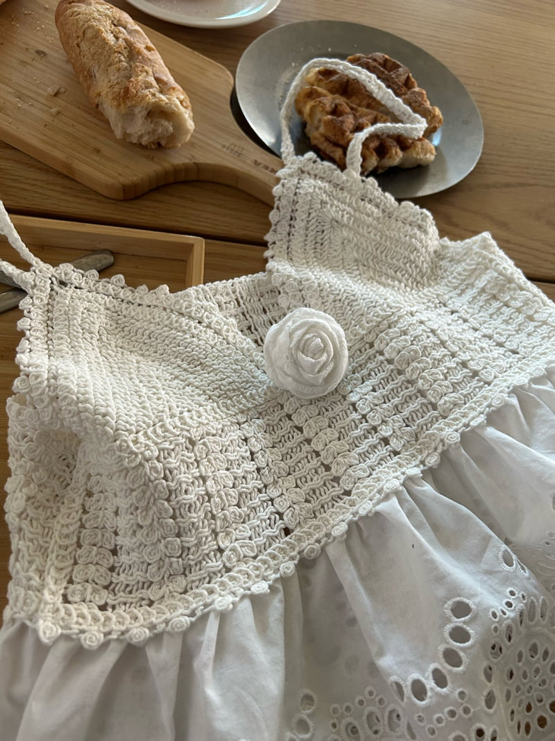 Buckle - Korean Women Fashion - #romanticstyle - Rose Brooch Sleeveless - 4