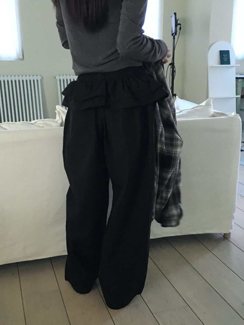 Buckle - Korean Women Fashion - #thelittlethings - Frill Wide Pants - 8