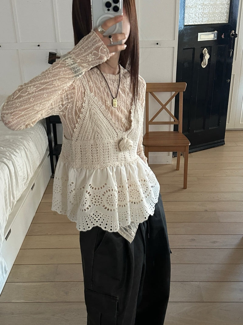 Buckle - Korean Women Fashion - #thelittlethings - Rose Brooch Sleeveless - 6
