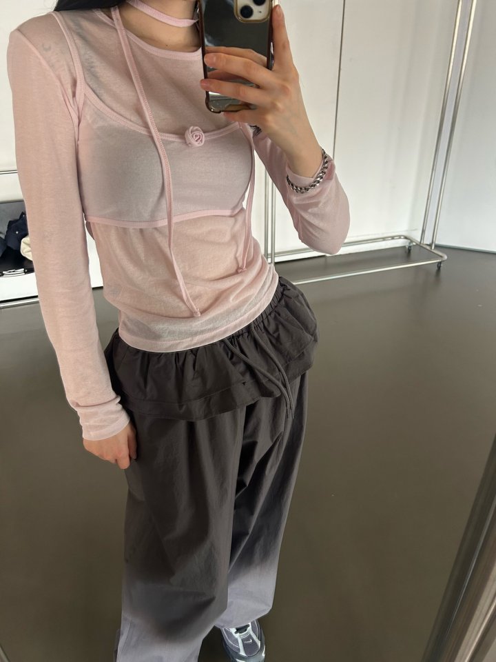 Buckle - Korean Women Fashion - #vintagekidsstyle - Rose Layered Tee - 12