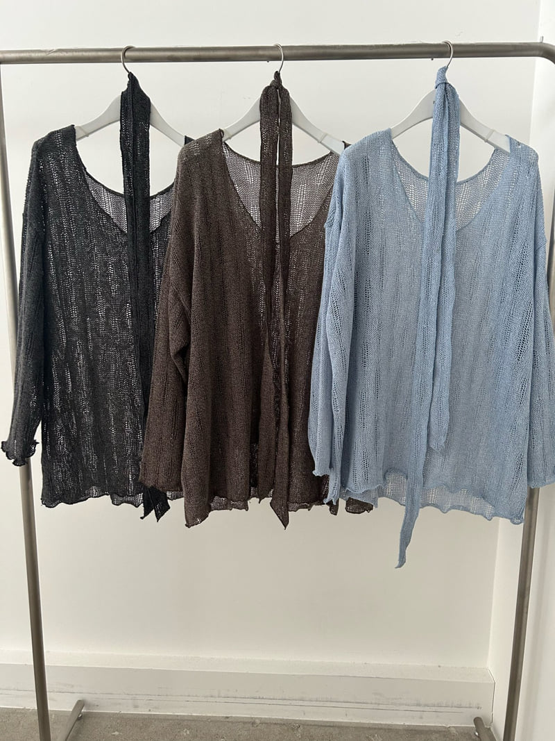 Buckle - Korean Women Fashion - #womensfashion - Damage Knit