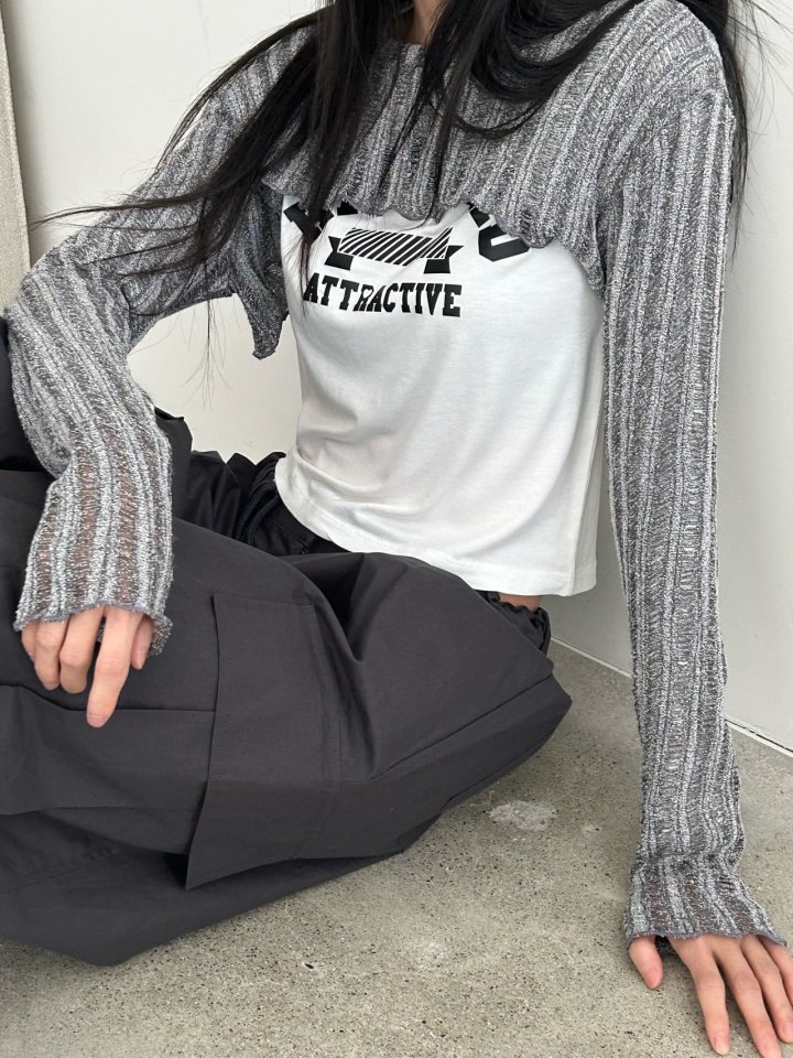 Buckle - Korean Women Fashion - #womensfashion - Pin Crop Knit - 8