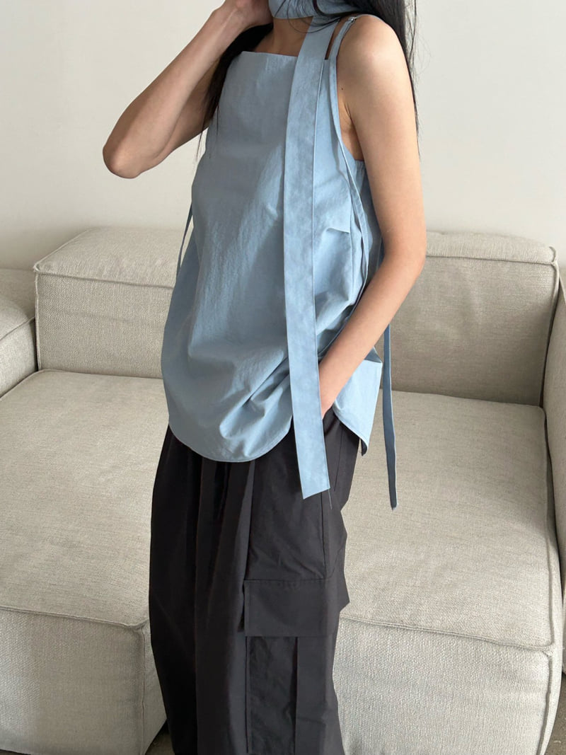 Buckle - Korean Women Fashion - #womensfashion - Tai Sleeveless Blouse - 10