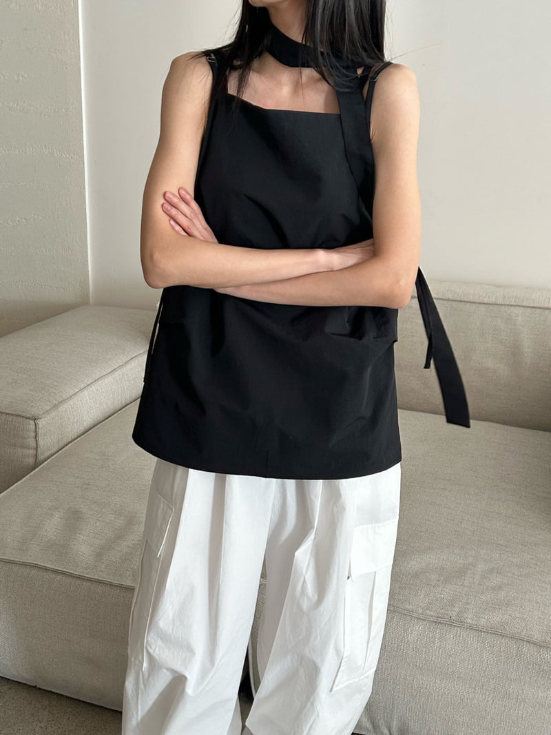 Buckle - Korean Women Fashion - #womensfashion - Tai Sleeveless Blouse - 6