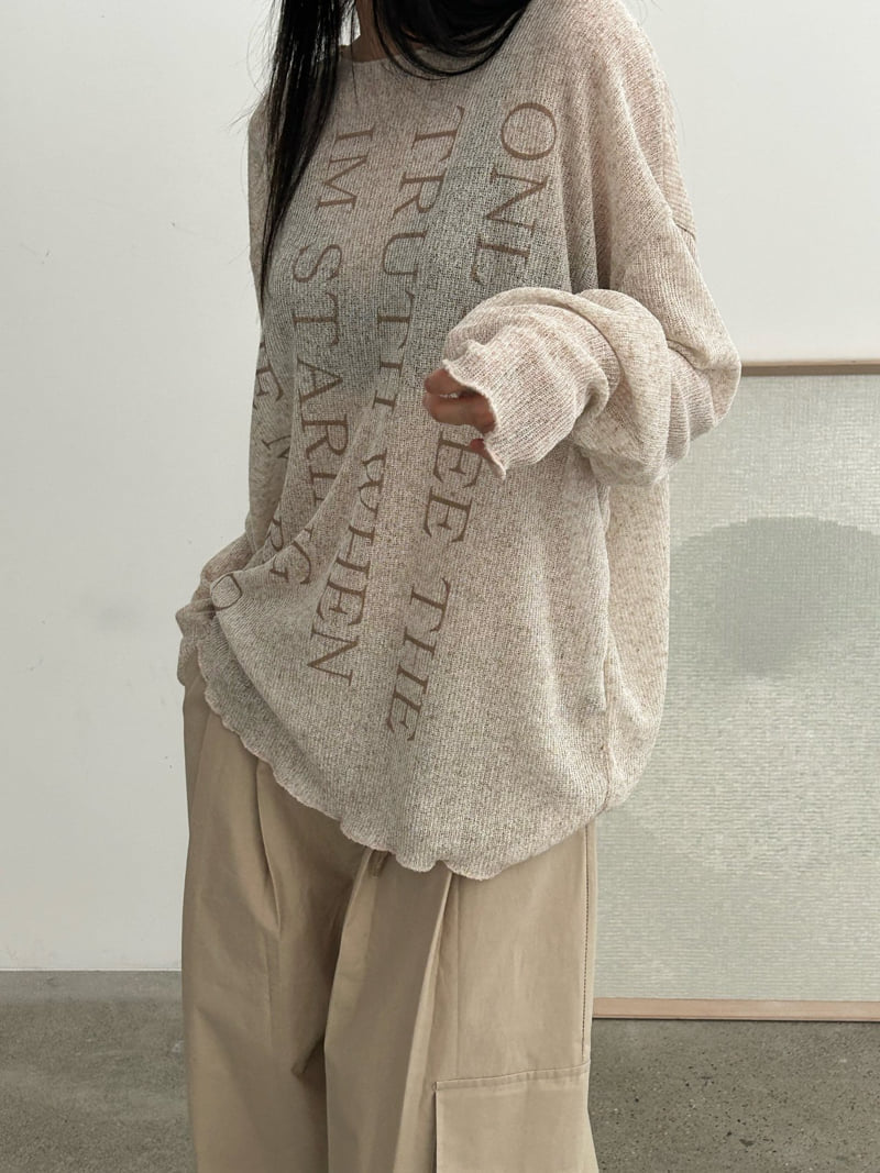 Buckle - Korean Women Fashion - #womensfashion - Only Lettering Knit Tee - 9