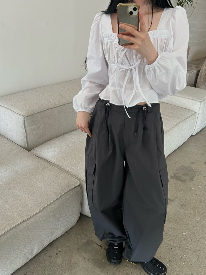 Buckle - Korean Women Fashion - #womensfashion - Ebony Shirring Blouse - 12