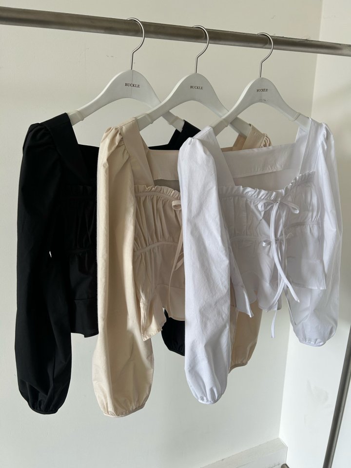 Buckle - Korean Women Fashion - #womensfashion - Ebony Shirring Blouse - 2