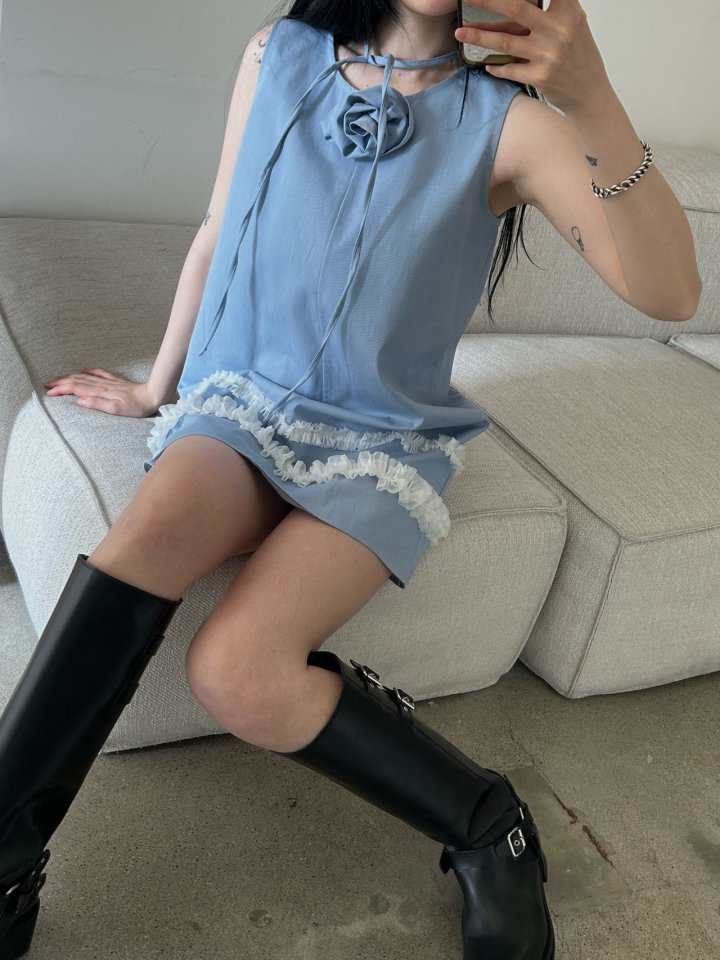 Buckle - Korean Women Fashion - #womensfashion - Denim Mini One-piece - 11