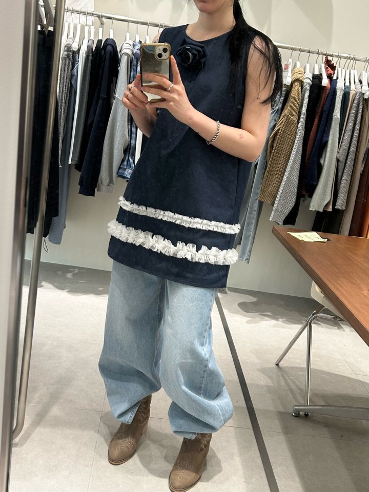 Buckle - Korean Women Fashion - #womensfashion - Denim Mini One-piece - 3