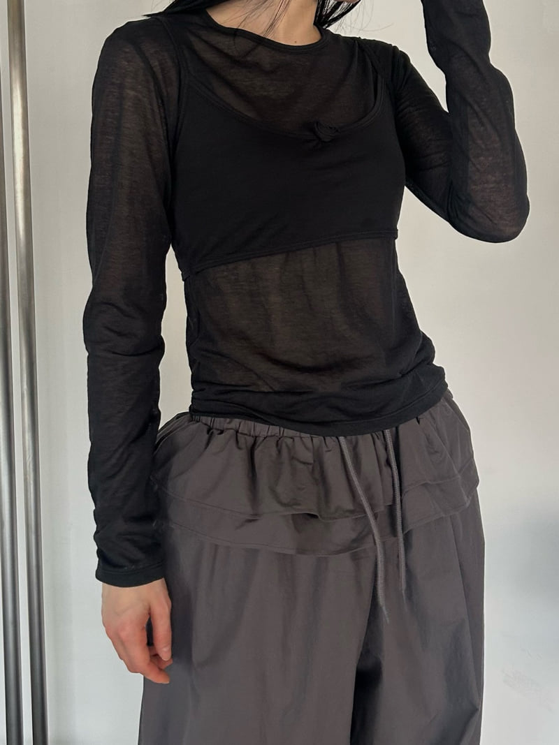 Buckle - Korean Women Fashion - #momslook - Rose Layered Tee - 4