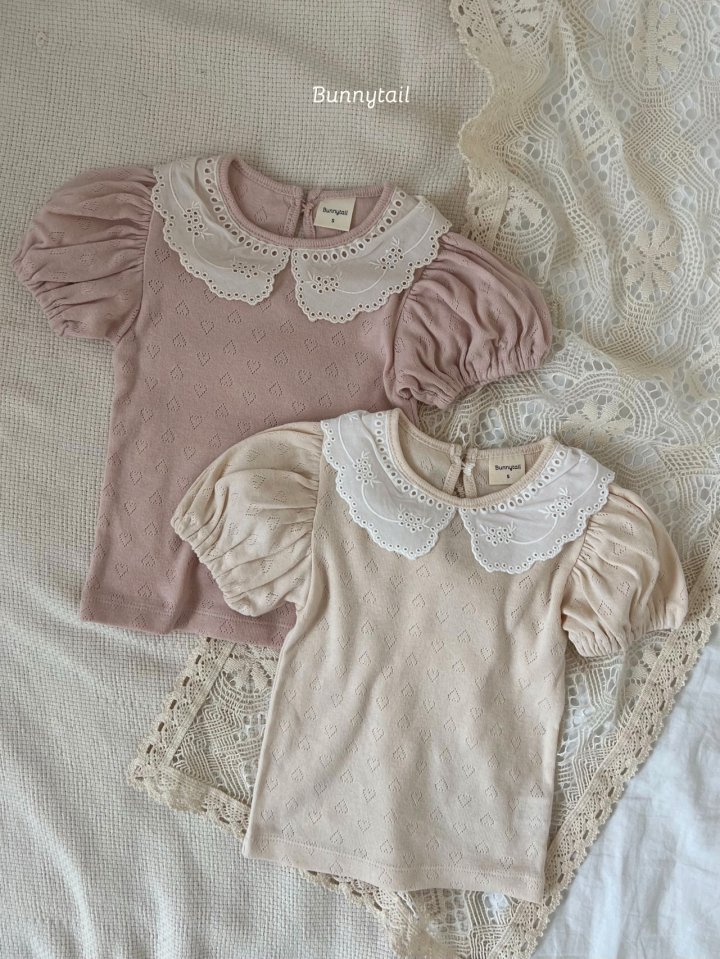 Bunnytail - Korean Children Fashion - #childofig - Love Collar Tee - 10