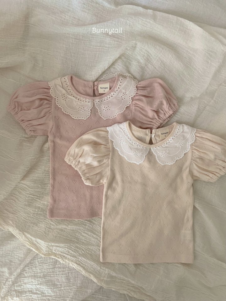 Bunnytail - Korean Children Fashion - #kidzfashiontrend - Love Collar Tee