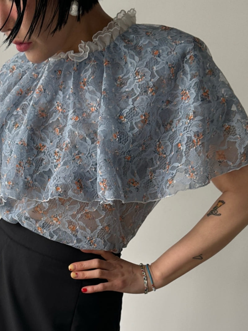 Chavi - Korean Women Fashion - #momslook - Flower Blouse