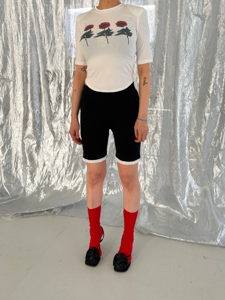 Chavi - Korean Women Fashion - #momslook - Frill Knee Leggings - 10