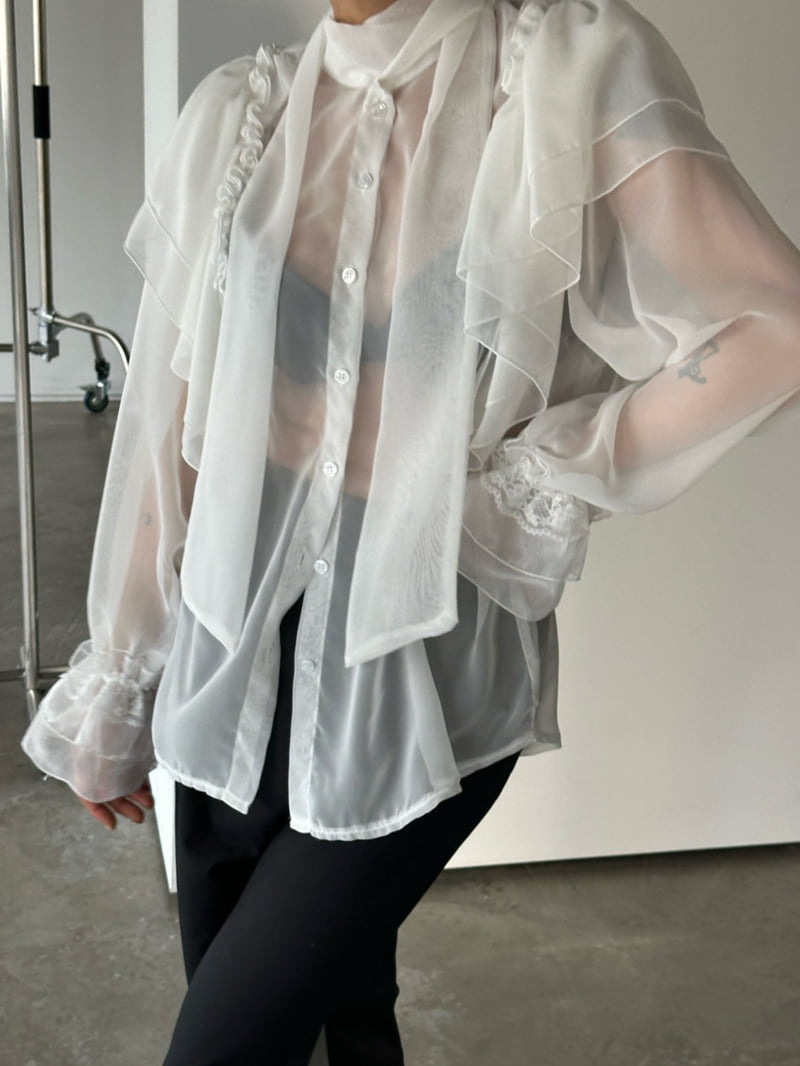 Chavi - Korean Women Fashion - #romanticstyle - Queen Chiffon Blouse - 6