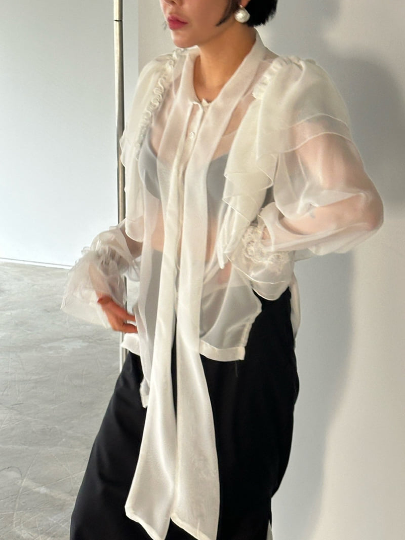 Chavi - Korean Women Fashion - #shopsmall - Queen Chiffon Blouse - 7