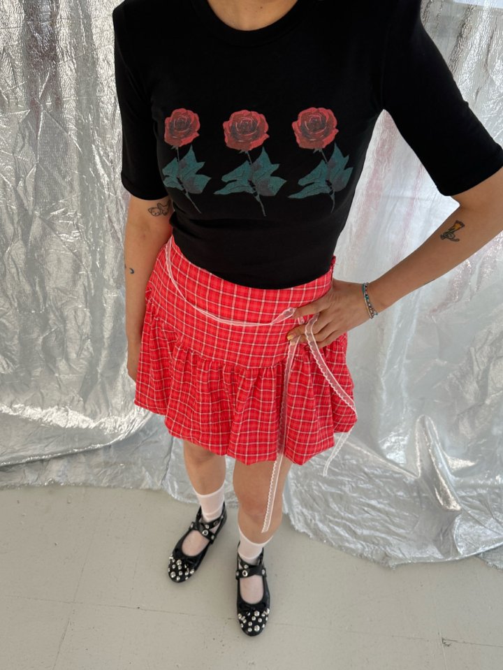 Chavi - Korean Women Fashion - #momslook - Rose Padded Tee - 4