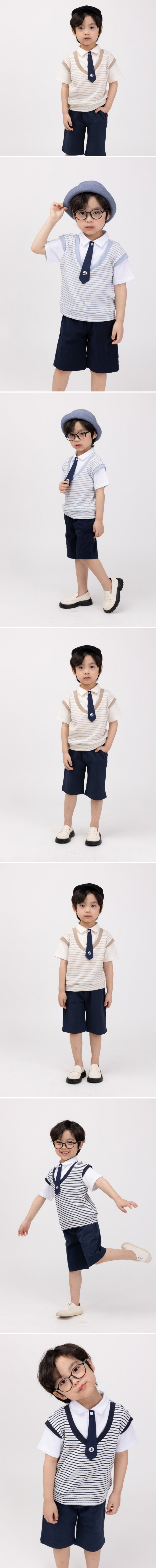 Cocobang - Korean Children Fashion - #kidsshorts - Tie Tee
