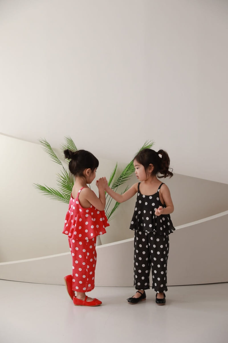 Color - Korean Children Fashion - #childofig - Dot Top Bottom Set - 6