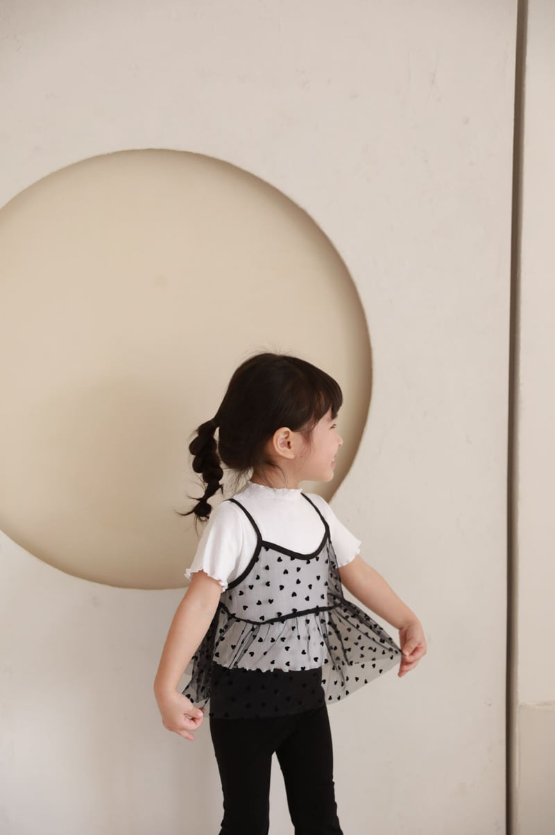Color - Korean Children Fashion - #prettylittlegirls - Heart Bustier One-piece - 4