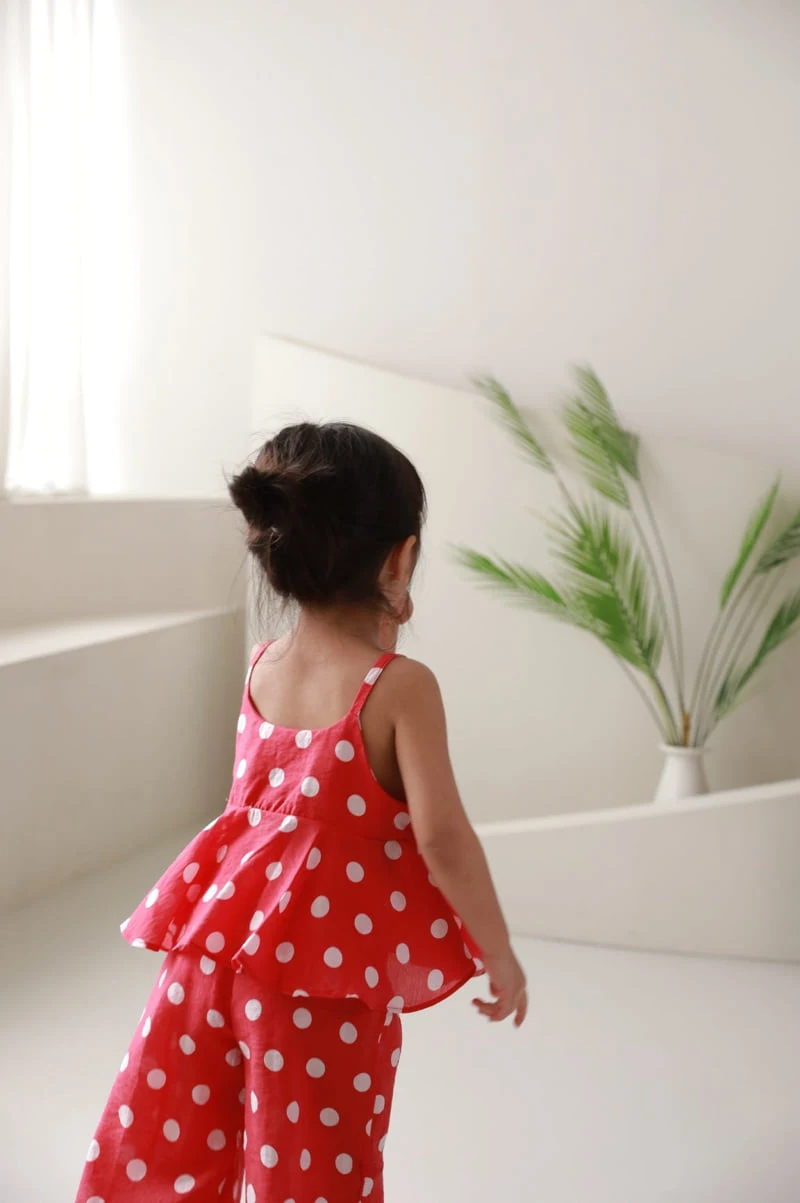 Color - Korean Children Fashion - #designkidswear - Dot Top Bottom Set - 8