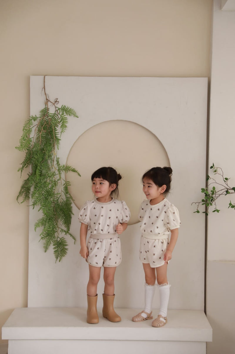 Color - Korean Children Fashion - #designkidswear - Bear Top Bottom Set - 6