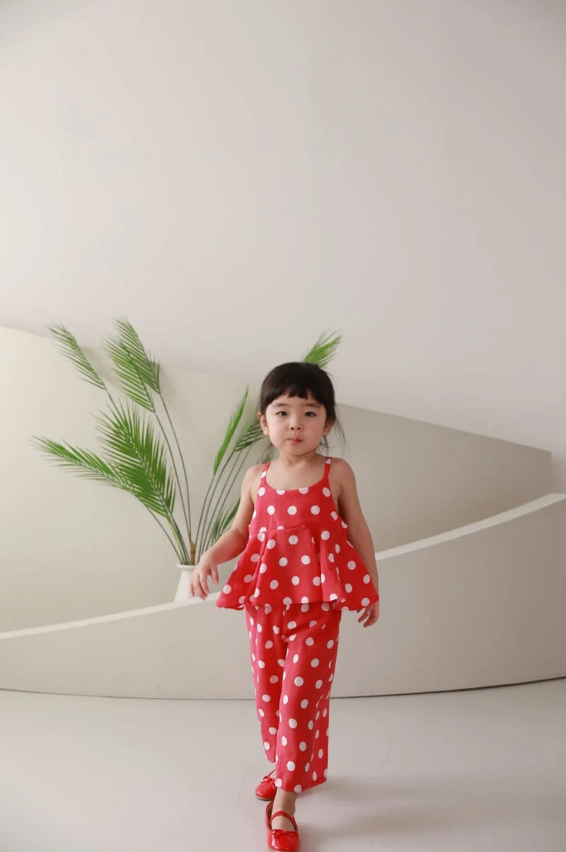 Color - Korean Children Fashion - #discoveringself - Dot Top Bottom Set - 9