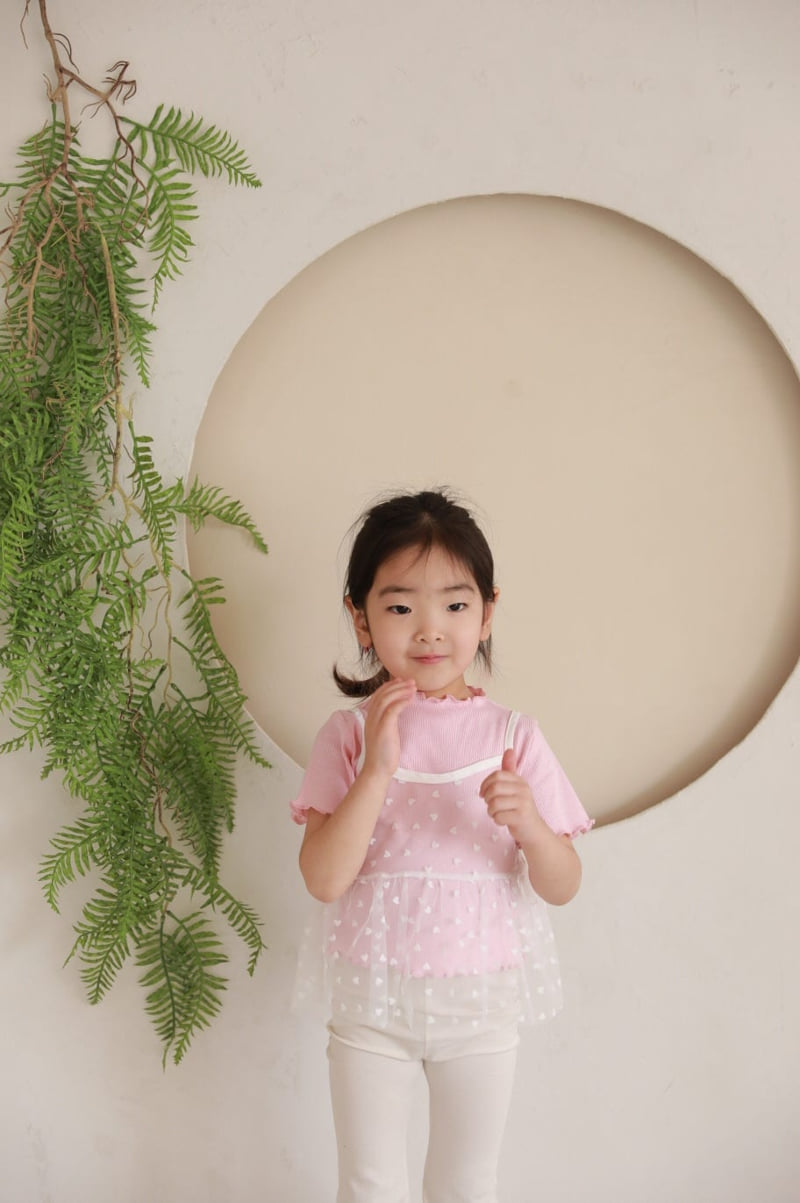 Color - Korean Children Fashion - #discoveringself - Heart Bustier One-piece - 8
