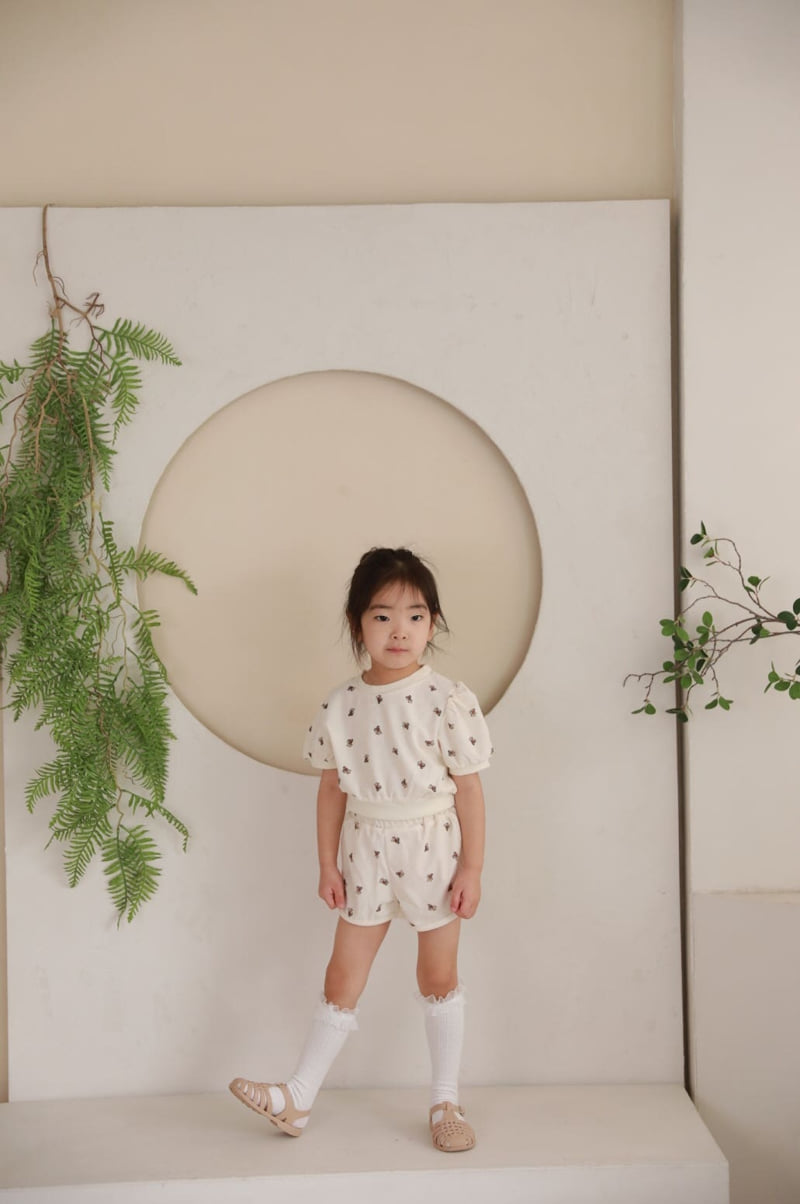 Color - Korean Children Fashion - #fashionkids - Bear Top Bottom Set - 8