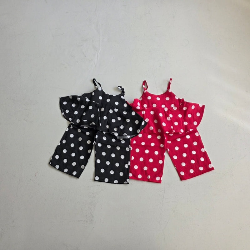 Color - Korean Children Fashion - #kidsshorts - Dot Top Bottom Set - 11
