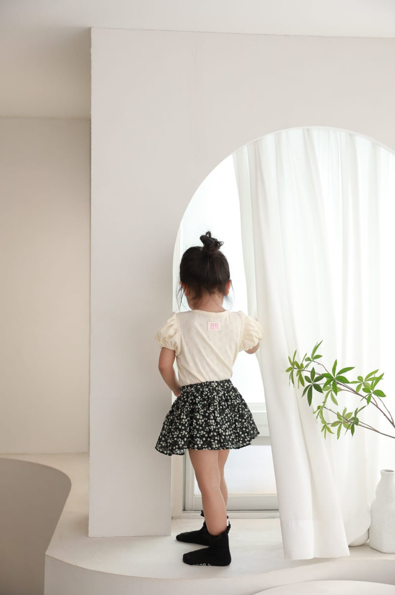 Color - Korean Children Fashion - #kidsshorts - Eyelet Tee - 2