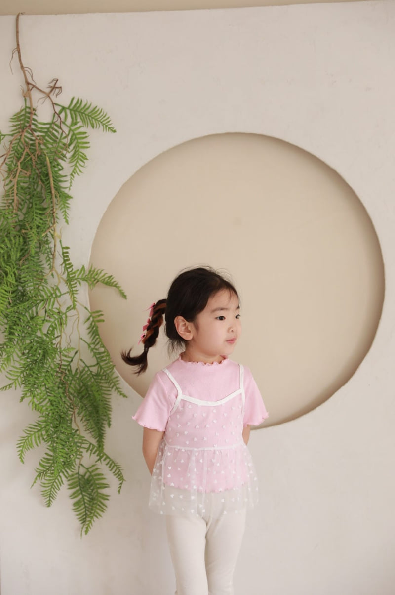 Color - Korean Children Fashion - #kidsshorts - Heart Bustier One-piece - 10