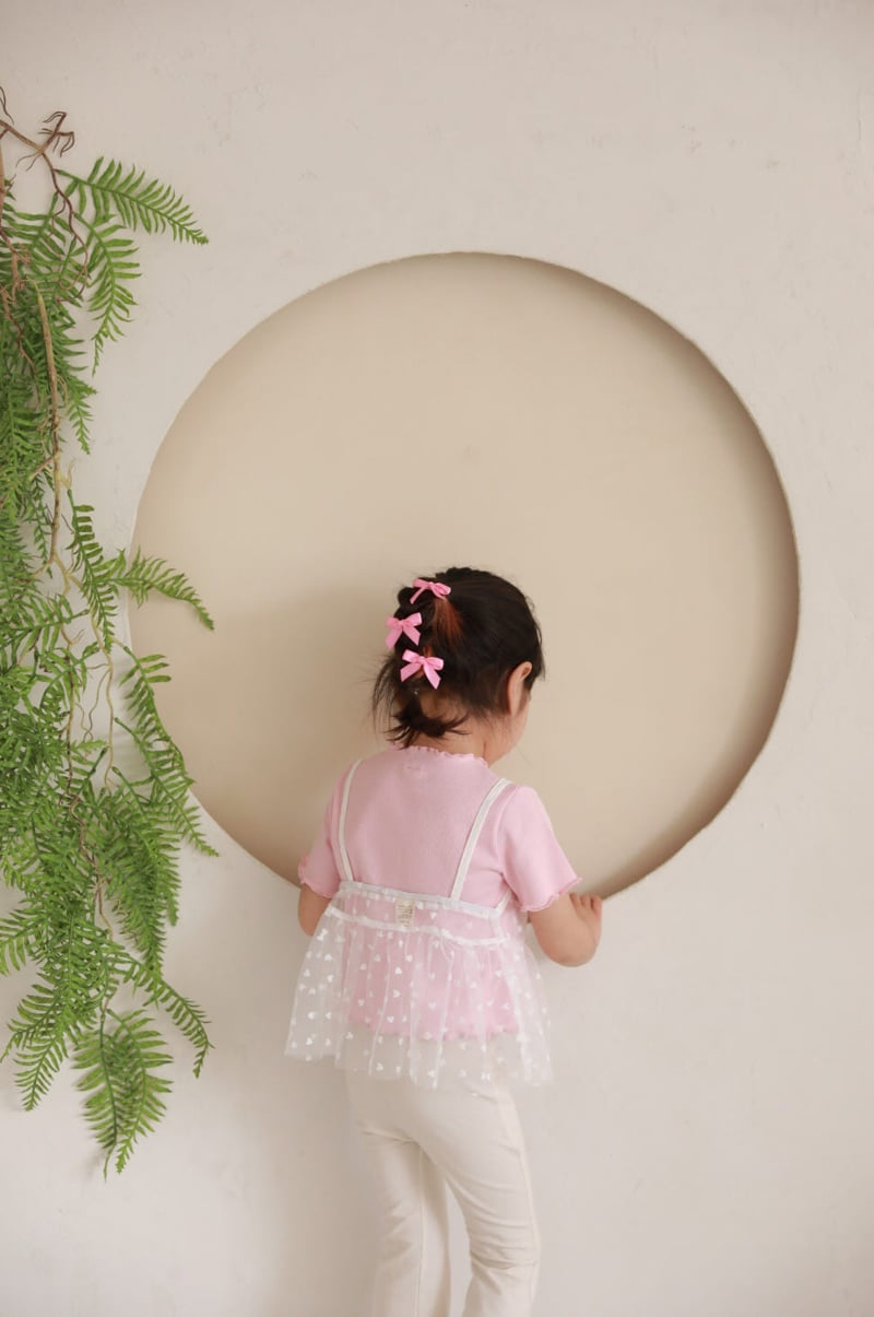 Color - Korean Children Fashion - #kidsstore - Heart Bustier One-piece - 11