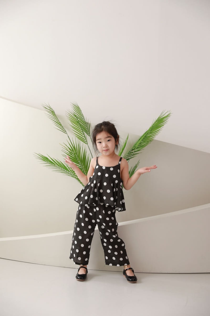 Color - Korean Children Fashion - #minifashionista - Dot Top Bottom Set