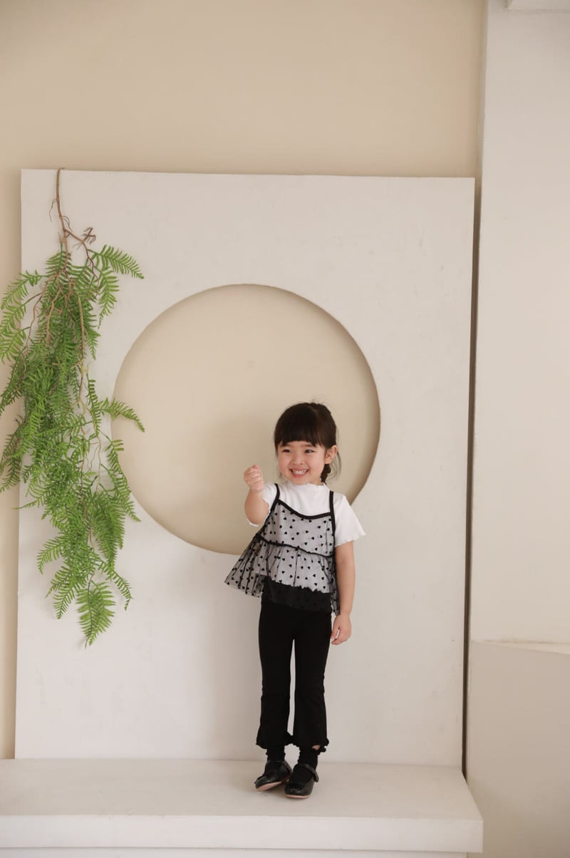 Color - Korean Children Fashion - #minifashionista - Heart Bustier One-piece - 2