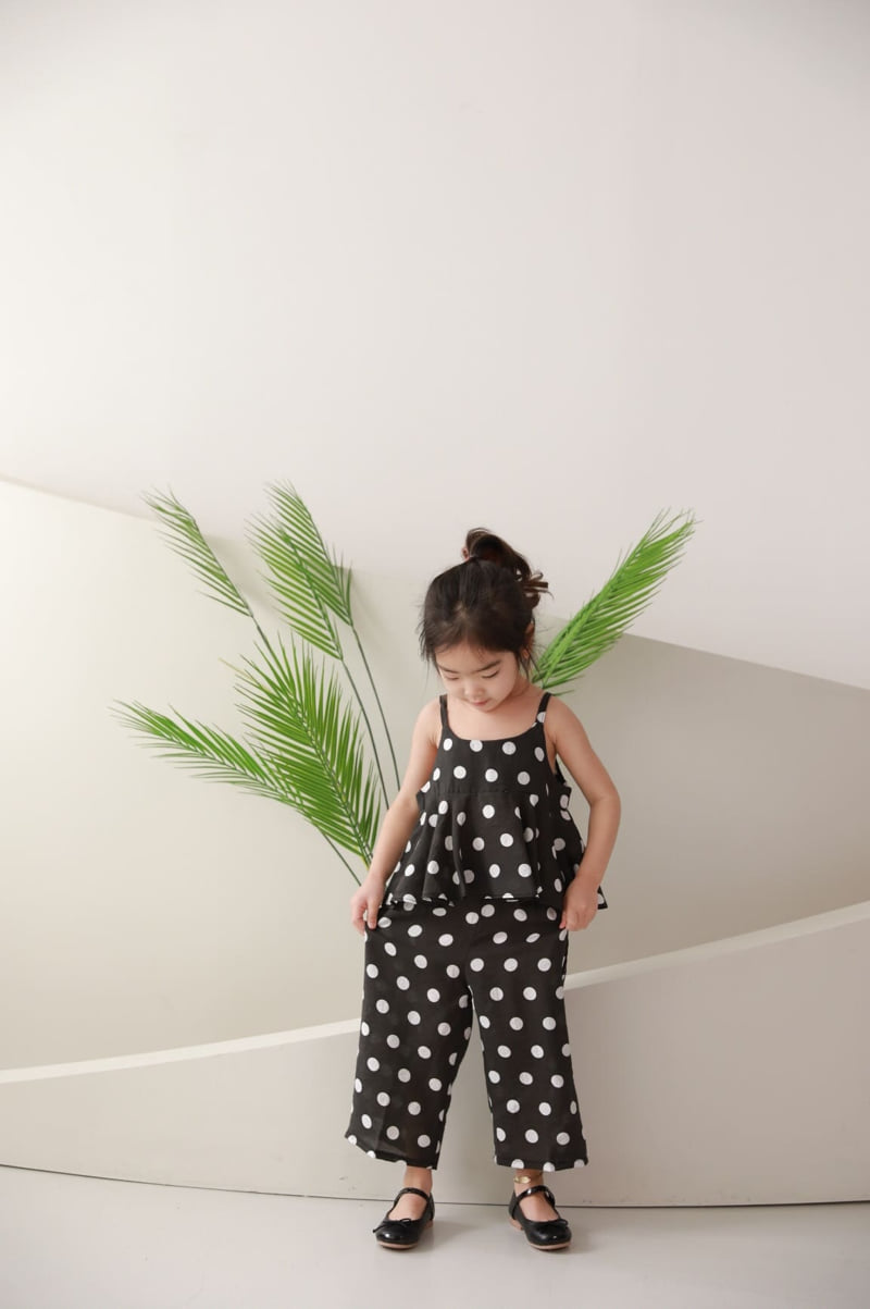 Color - Korean Children Fashion - #prettylittlegirls - Dot Top Bottom Set - 2