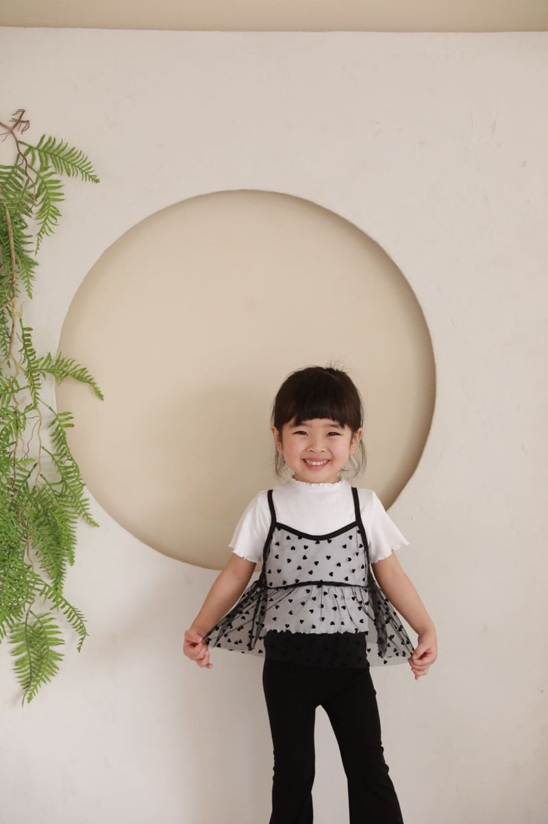 Color - Korean Children Fashion - #prettylittlegirls - Heart Bustier One-piece - 3