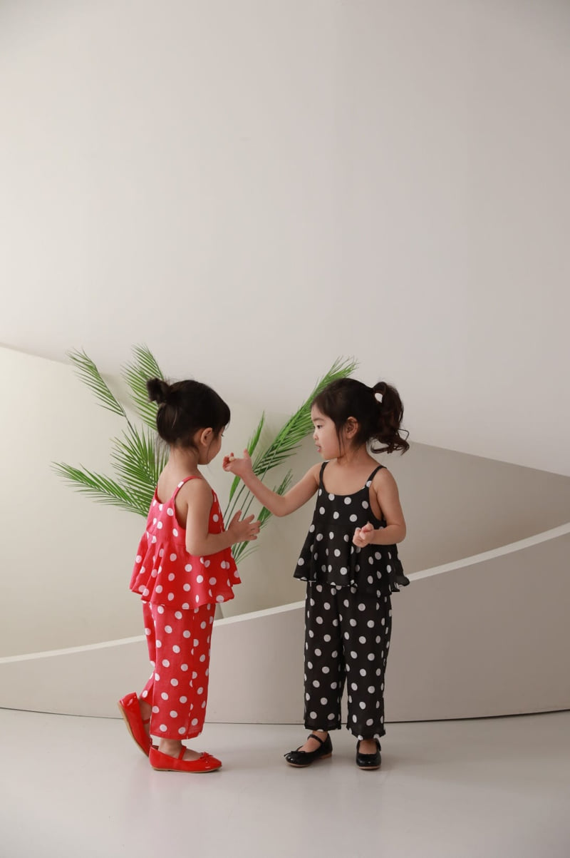 Color - Korean Children Fashion - #stylishchildhood - Dot Top Bottom Set - 5