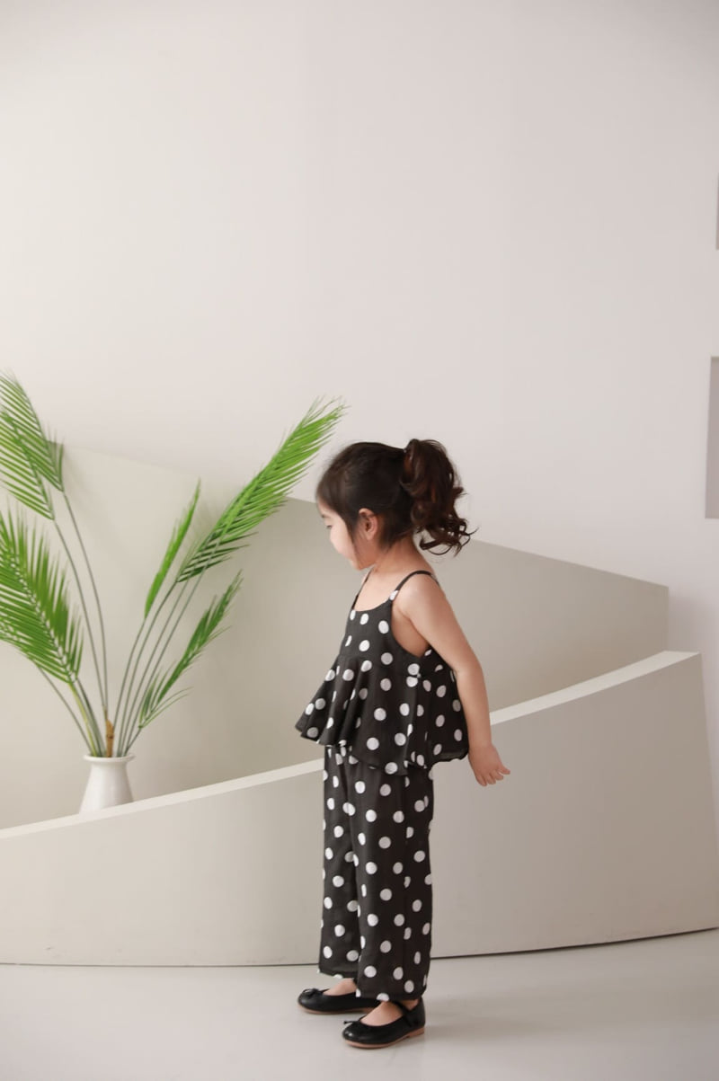 Color - Korean Children Fashion - #todddlerfashion - Dot Top Bottom Set - 3