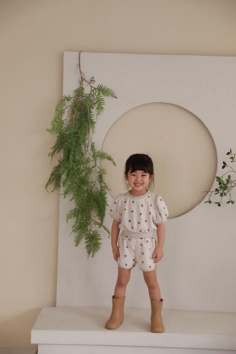 Color - Korean Children Fashion - #todddlerfashion - Bear Top Bottom Set