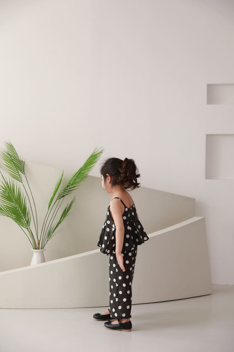 Color - Korean Children Fashion - #todddlerfashion - Dot Top Bottom Set - 4
