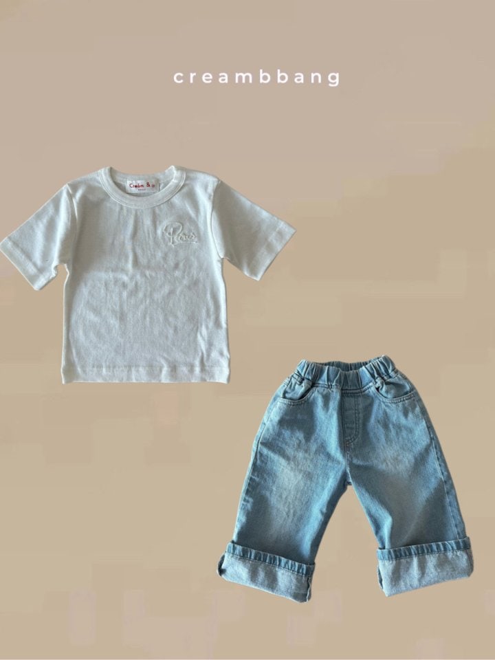 Cream Bbang - Korean Children Fashion - #Kfashion4kids - Slim Embroidery Rib Tee - 7