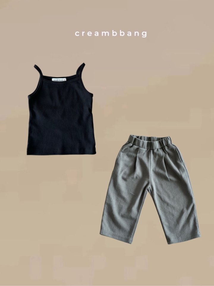 Cream Bbang - Korean Children Fashion - #kidsshorts - Rib Sleeveless Tee - 5
