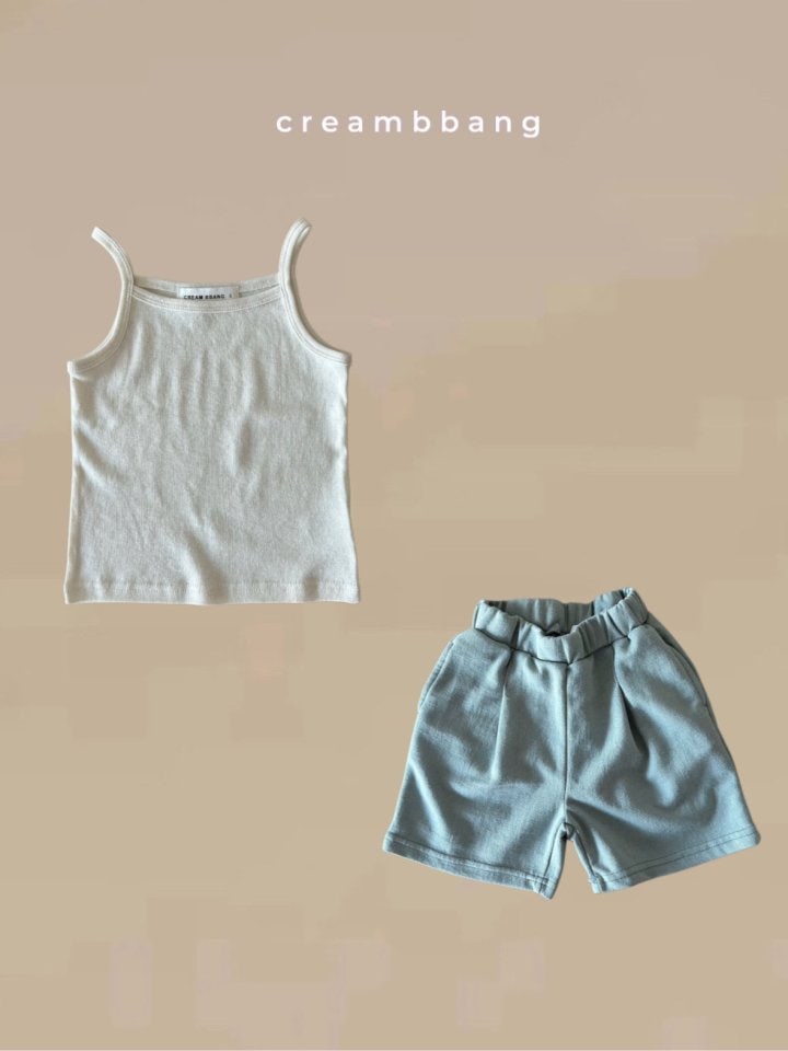 Cream Bbang - Korean Children Fashion - #kidsstore - Rib Sleeveless Tee - 6