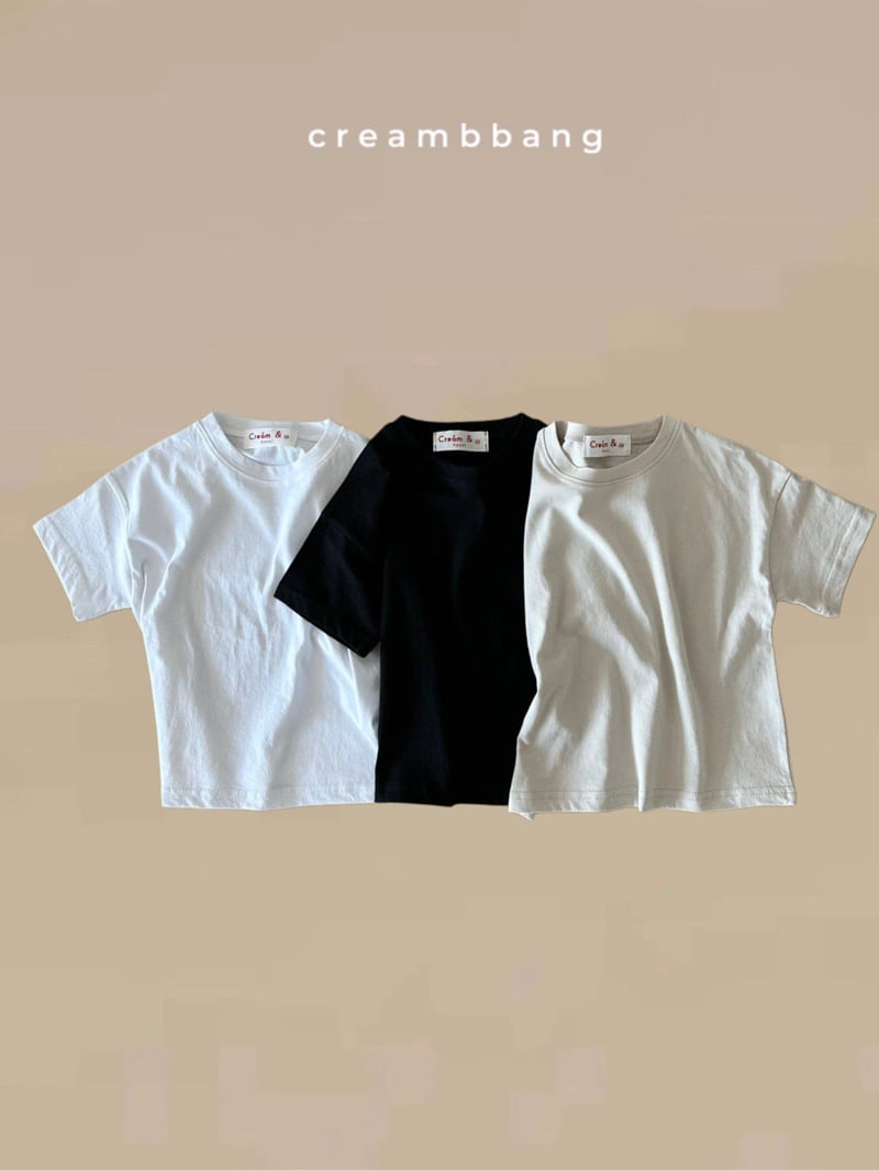 Cream Bbang - Korean Children Fashion - #kidzfashiontrend - Bio Washing Short Sleeve Tee